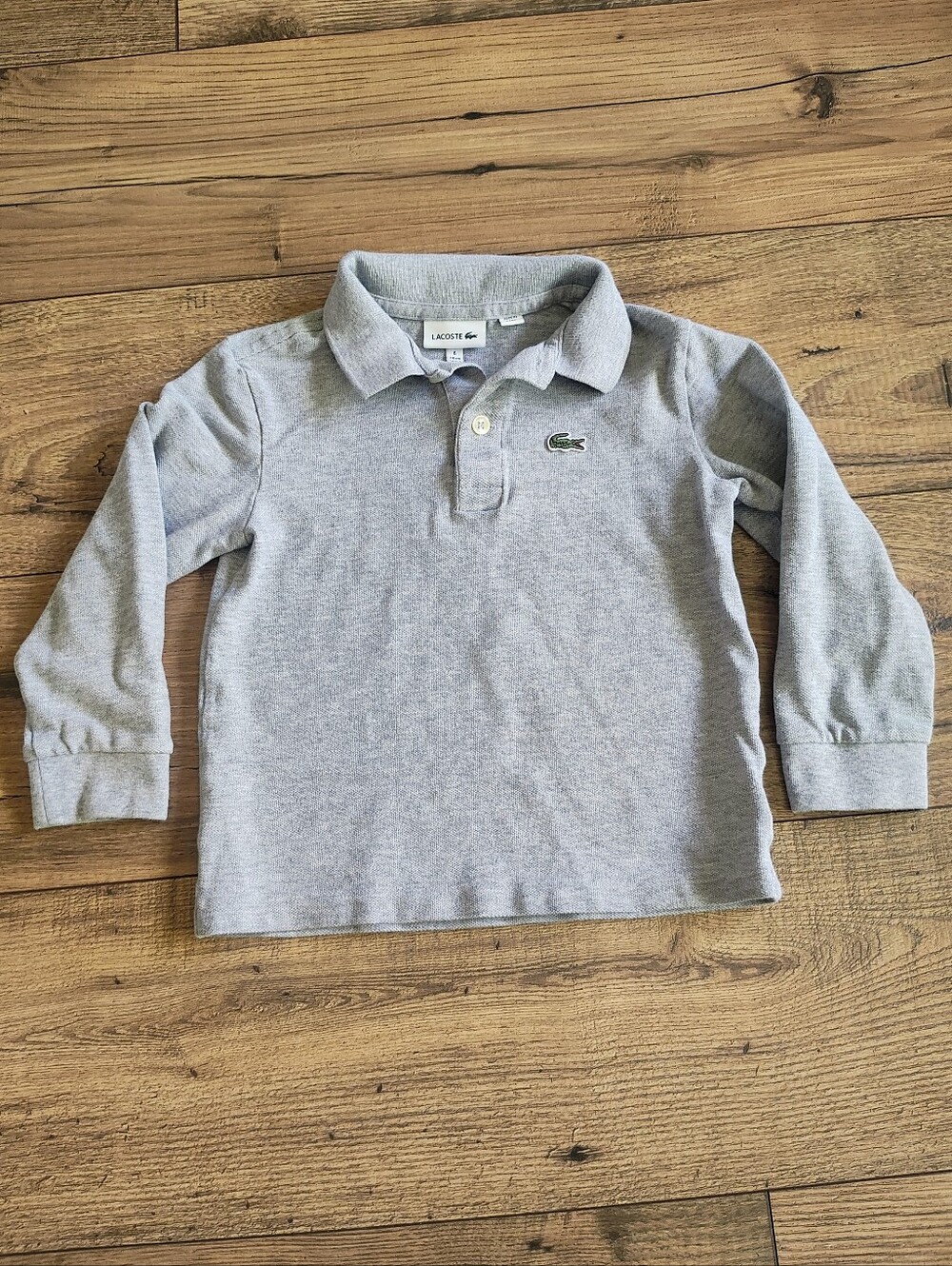 Lacoste Boys' Long Sleeve Polo Shirt - Gray